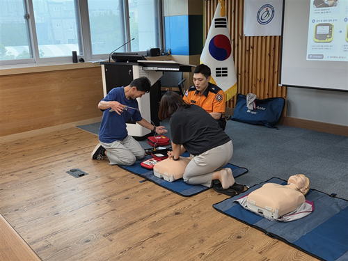 홍성교육지원청, 을지연습 연계 심폐소생술 교육 실시